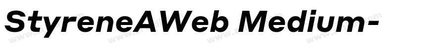 StyreneAWeb Medium字体转换